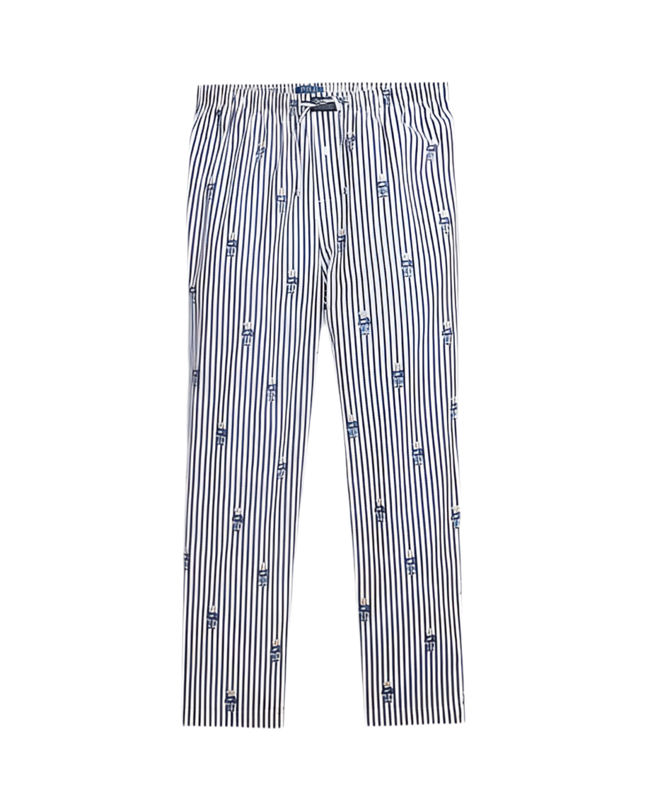 Polo Bear Striped Cotton Pyjama Trouser