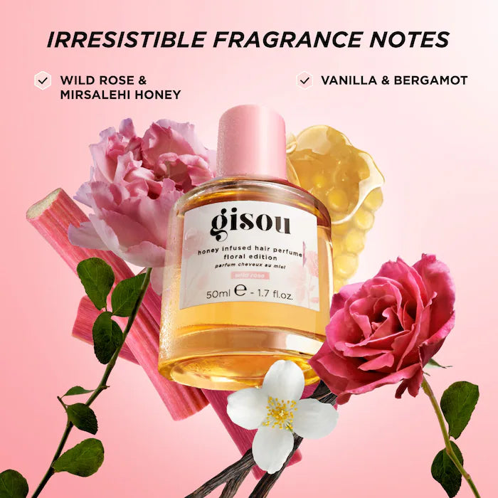 Gisou
Mini Honey Infused Hair Perfume - Wild Rose