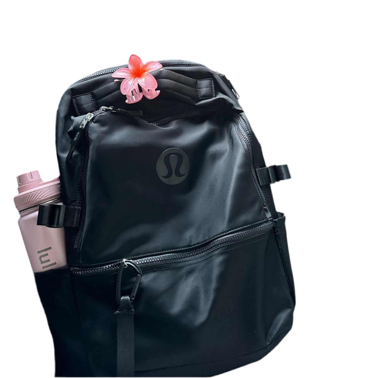 lulu lemon set - backpack + waterbottle