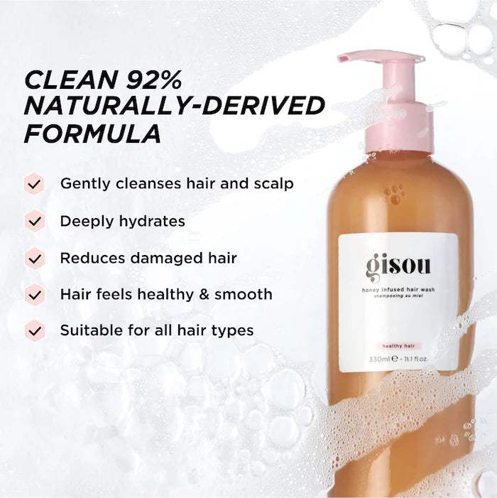 Gisou
Honey Infused Hair Wash Shampoo