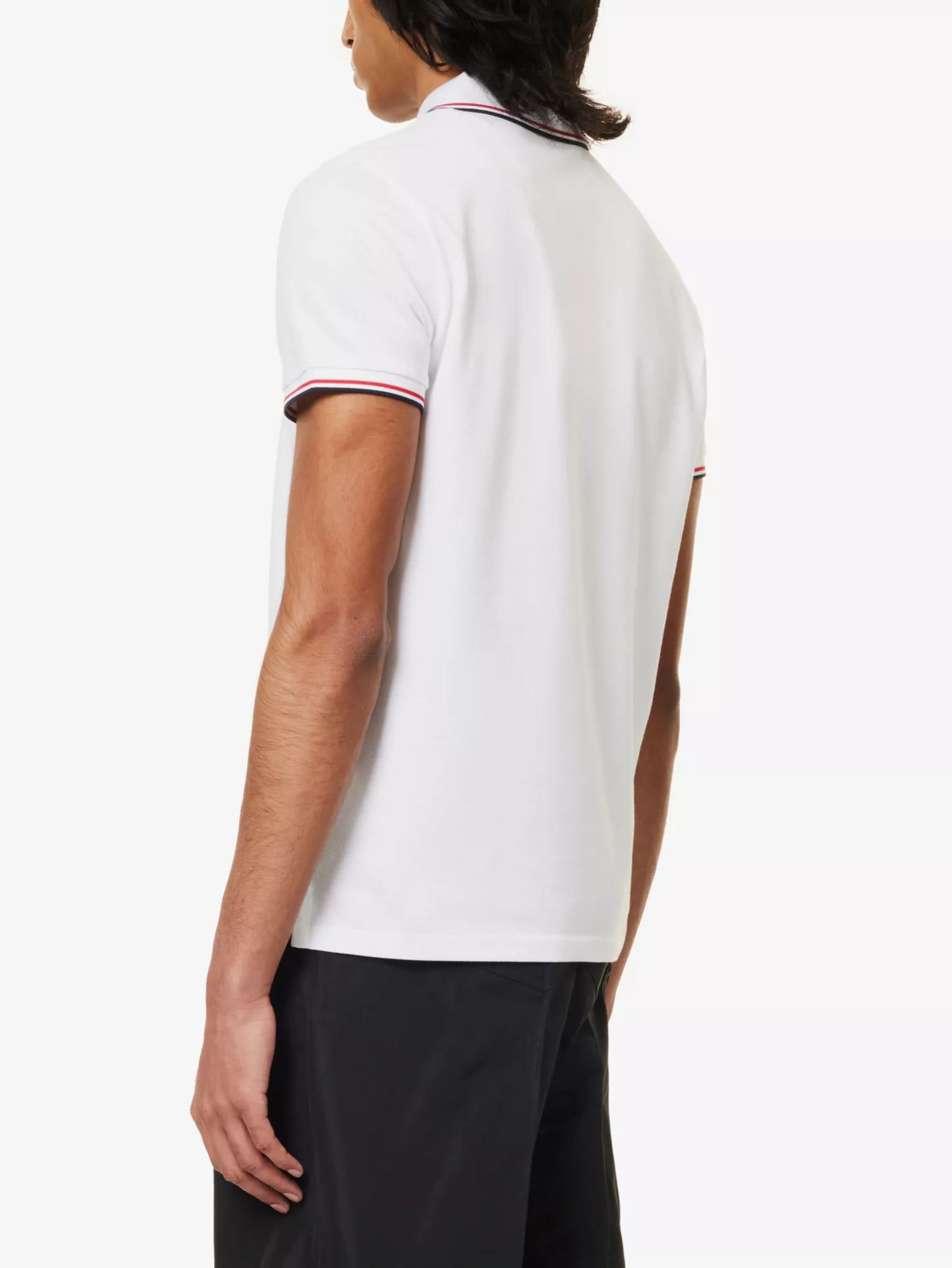 MONCLER
Brand-patch split-hem cotton-piqué polo shirt